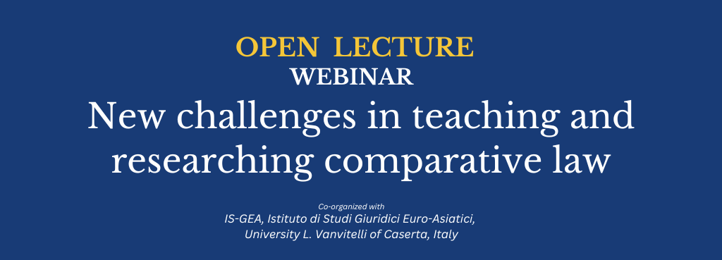 OPEN CLASS -WEBINAR: New challenges in teaching and researching comparative law