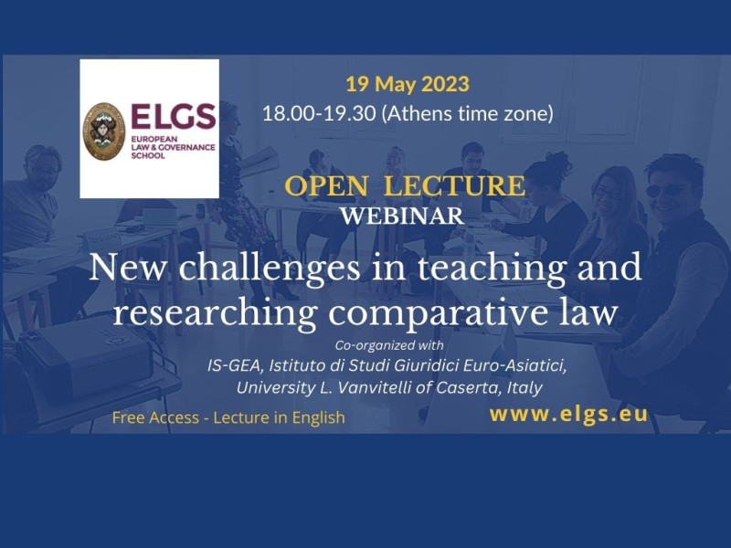 OPEN CLASS -WEBINAR: New challenges in teaching and researching comparative law
